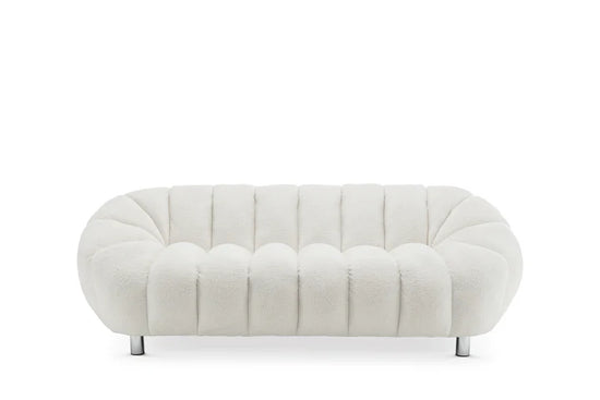 Teddy Boucle White 3 Seater Sofa CANAPÉ