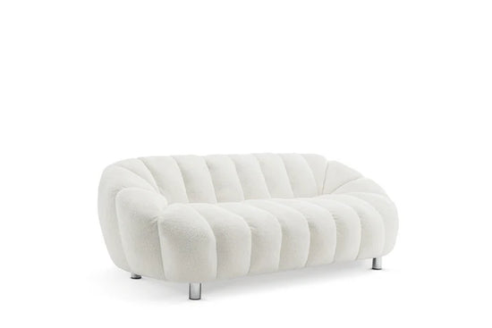 Teddy Boucle White 3 Seater Sofa CANAPÉ