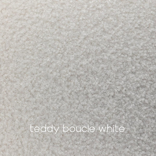 Teddy Boucle Fabric White 2 Seater Sofa ARTE