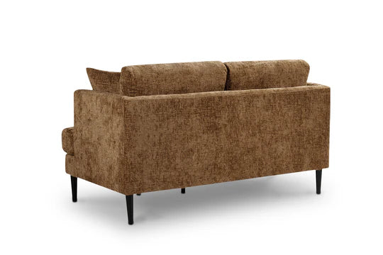 Textured Chenille Burnt Orange 2 Seater Sofa ELEGANCE