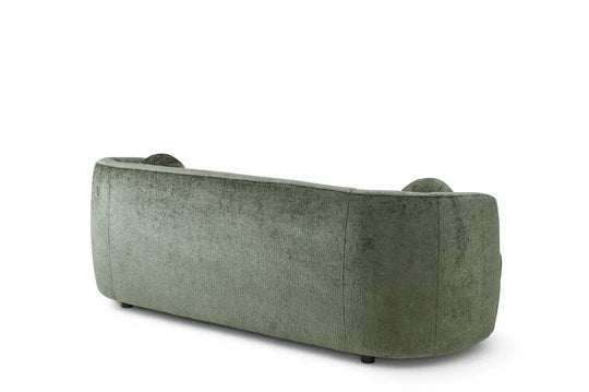 Textured Chenille Green 3 Seater Sofa PATRIMONIO