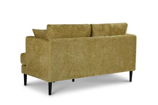Textured Chenille Gold 2 Seater Sofa ELEGANZA