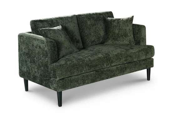 Textured Chenille Green 2 Seater Sofa ELEGANZA