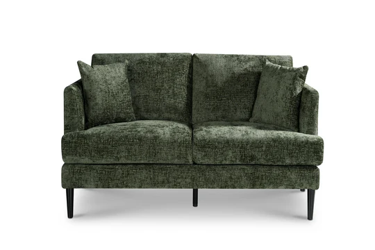 Textured Chenille Green 2 Seater Sofa ELEGANZA