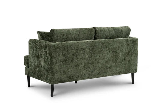 Textured Chenille Green 2 Seater Sofa ELEGANZA