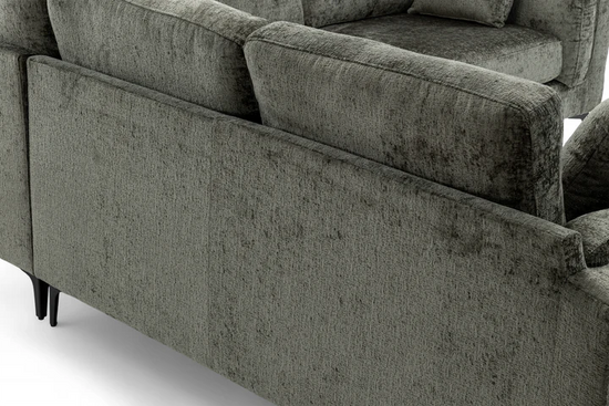 Textured Chenille Green Corner Sofa 2C2 QUARTIERE