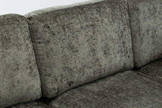 Textured Chenille Green Corner Sofa 2C2 QUARTIERE