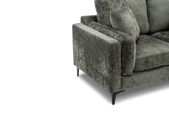 Textured Chenille Green 2 Seater Sofa QUARTIERE
