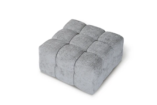 Textured Chenille Grey POGGIAPIEDI
