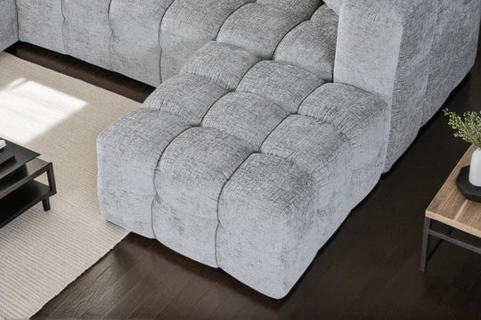 Textured Chenille Grey POGGIAPIEDI