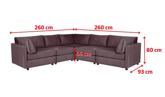 Blue Jumbo Cord Sofa Corner 2C2 Modular TOSCANA