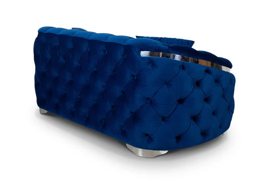 Velvet Blue 2 Seater Sofa PRATO