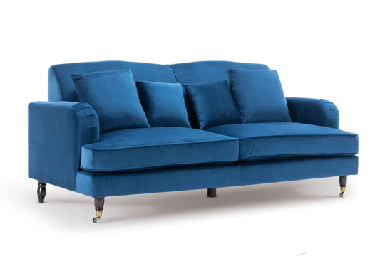 Velvet Blue 3 Seater Sofa STILE