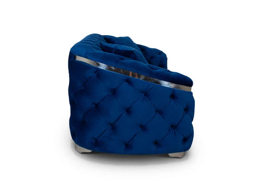 Velvet Blue 3 Seater Sofa PRATO
