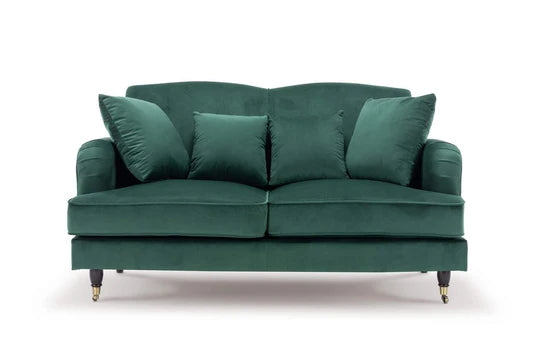 Velvet Bottle Green 2 Seater Sofa STILE