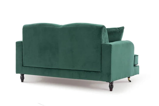 Velvet Bottle Green 2 Seater Sofa STILE