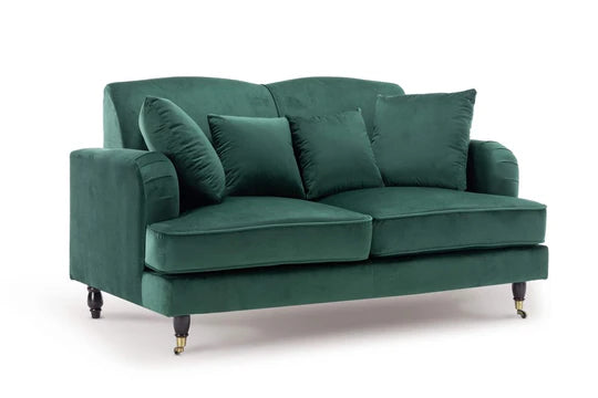 Velvet Bottle Green 2 Seater Sofa STILE