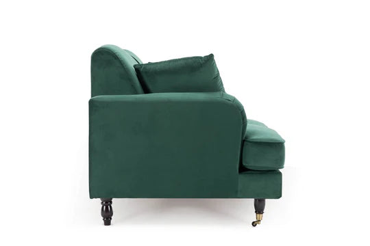Velvet Bottle Green 2 Seater Sofa STILE