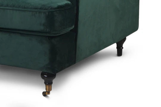 Velvet Bottle Green 2 Seater Bella Sofa ASBURY