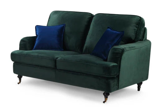 Velvet Bottle Green 2 Seater Bella Sofa ASBURY