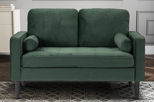 Velvet Bottle Green 2 Seater Sofa ACCESSO