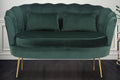 Velvet Bottle Green 2 Seater Accent Loveseat Sofa MARGHERITA