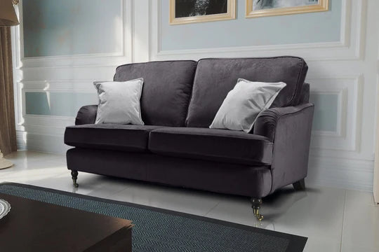 Velvet Dark Grey 2 Seater Bella Sofa ASBURY