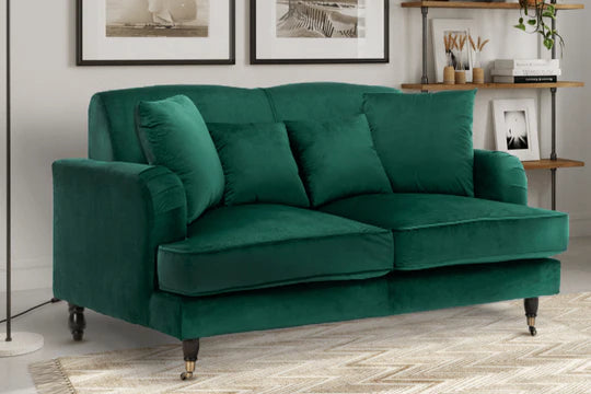 Velvet Emerald Green 2 Seater Sofa STILE