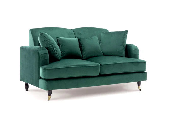 Velvet Emerald Green 2 Seater Sofa STILE