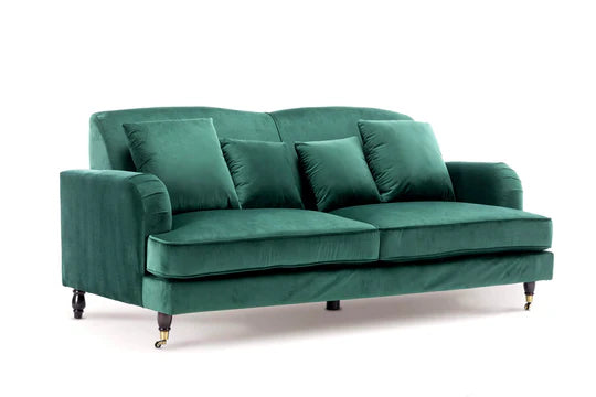 Velvet Emerald Green 3 Seater Sofa STILE