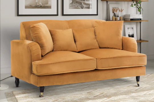 Velvet Gold 2 Seater Sofa STILE
