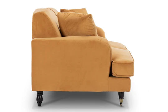 Velvet Gold 3 + 2 Seater Sofa Set STILE