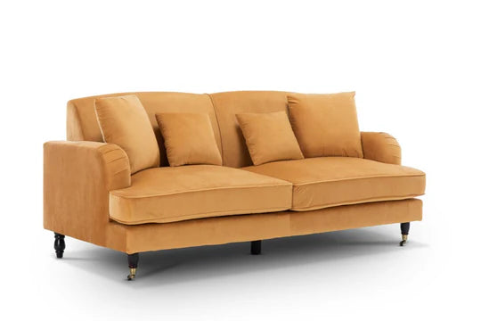 Velvet Gold 3 + 2 Seater Sofa Set STILE