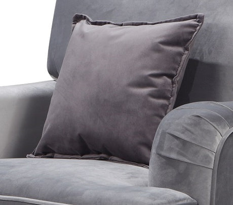 Velvet Grey 1 Seater Bella Sofa ASBURY
