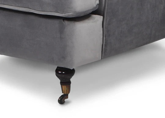 Velvet Grey 1 Seater Bella Sofa ASBURY