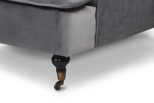 Velvet Grey 2 Seater Bella Sofa ASBURY