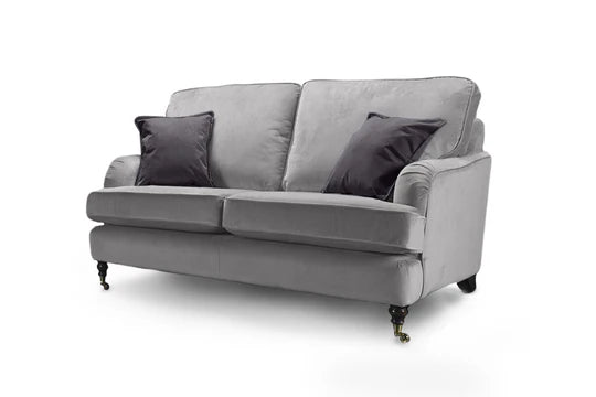 Velvet Grey 2 Seater Bella Sofa ASBURY