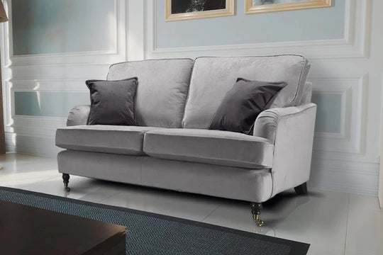 Velvet Grey 2 Seater Bella Sofa ASBURY
