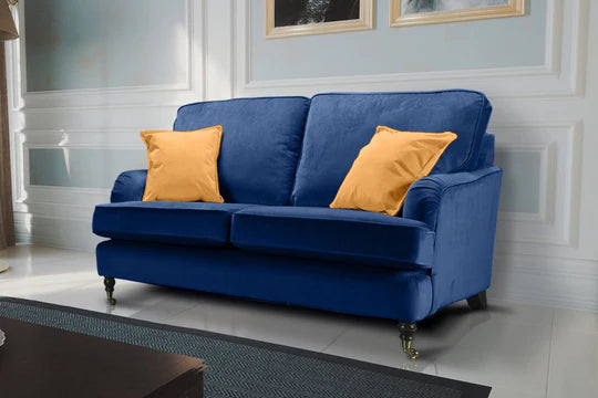 Velvet Marine Blue 2 Seater Bella Sofa ASBURY