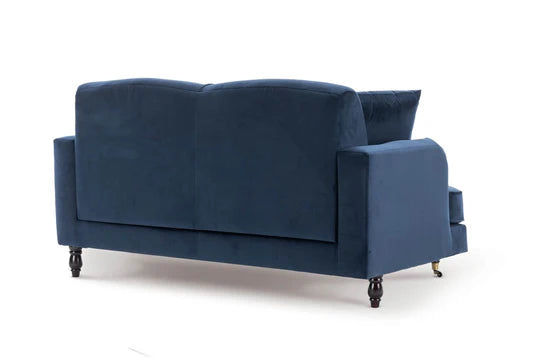 Velvet Navy Blue 2 Seater Sofa STILE