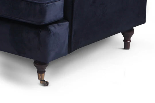 Velvet Navy Blue 2 Seater Bella Sofa ASBURY