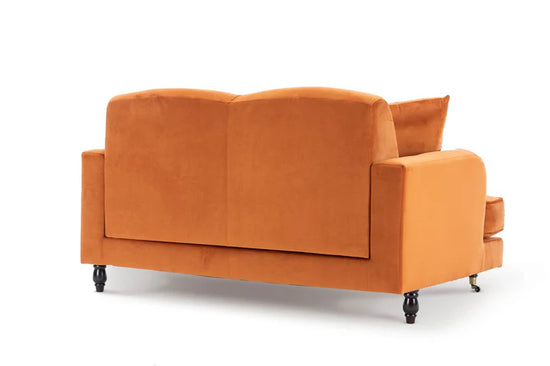 Velvet Orange 2 Seater Sofa TRADIZIONE