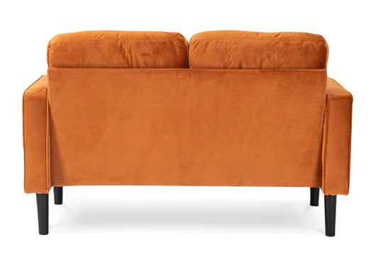 Velvet Orange 2 Seater Sofa ACCESSO