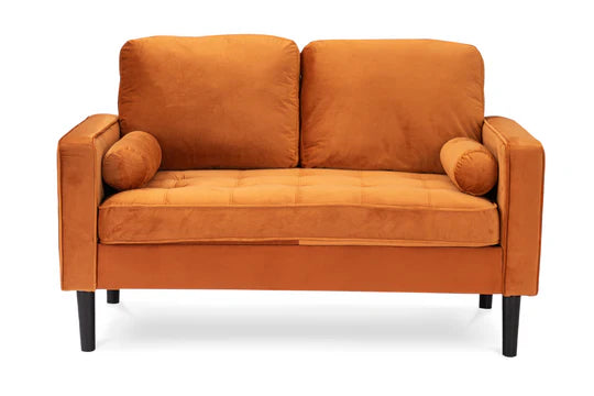 Velvet Orange 2 Seater Sofa ACCESSO