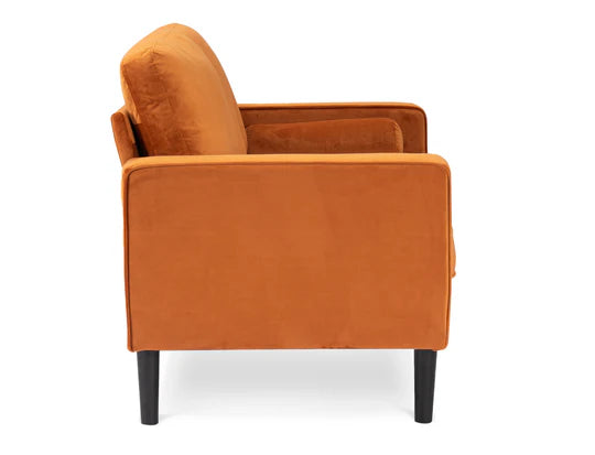 Velvet Orange 2 Seater Sofa ACCESSO