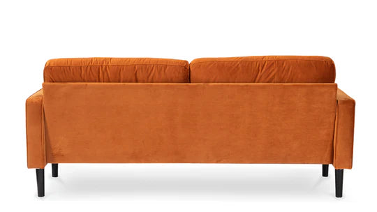 Velvet Orange 3 Seater Sofa ACCESSO