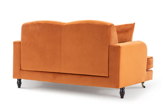 Velvet Orange 3 + 2 Seater Sofa Set STILE