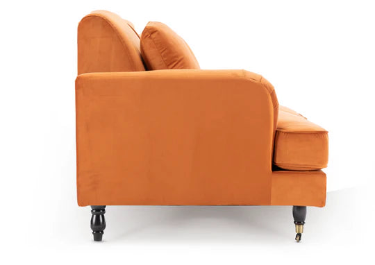 Velvet Orange 3 + 2 Seater Sofa Set STILE
