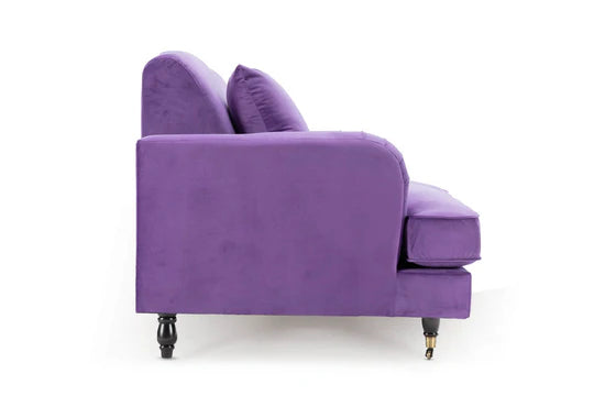 Velvet Purple 3 Seater Sofa STILE
