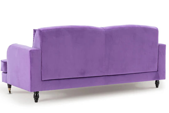Velvet Purple 3 Seater Sofa STILE